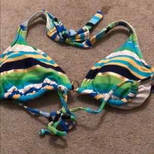 Classy and colorful bikini top